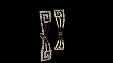 unico gioielleria orecchino 3dprinted design moda oro gioiello Stampa stampabile stampa prototipazione argento pendente diamante sterlina orecchini 3d print model - Mito3D