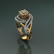 único joyería joya oro plata diseño boda compromiso accesorio imprimible vestir moda belleza accesorios estilo personalizado anillo diamante brillante corona anillos 3d print model - Mito3D