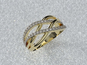 unique liza ring gold siulver 2020 new style jewelry gift gem 3dmodel rings 3d print model - Mito3D