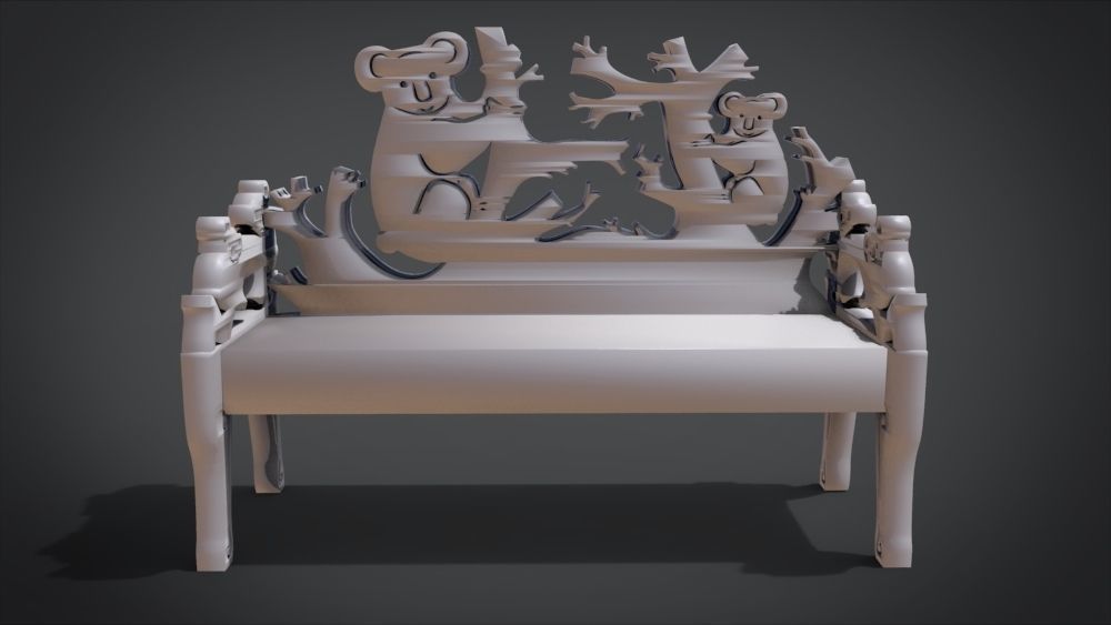 unico sedia ornamento koala motivo ufficio vita tavolo pranzo mobilia mobili interni pezzi arte attrezzo moderno pesato legno poltrona cucina impostato posti sedere cenare camera classico casa 3D print model - Mito3D