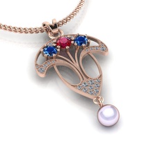 unique medival pendant jewelry jewellery jewel necklace printable gem brilliant fashion beauty gold silver apparel pearl brillant diamond old style unisex pendants 3d print model - Mito3D