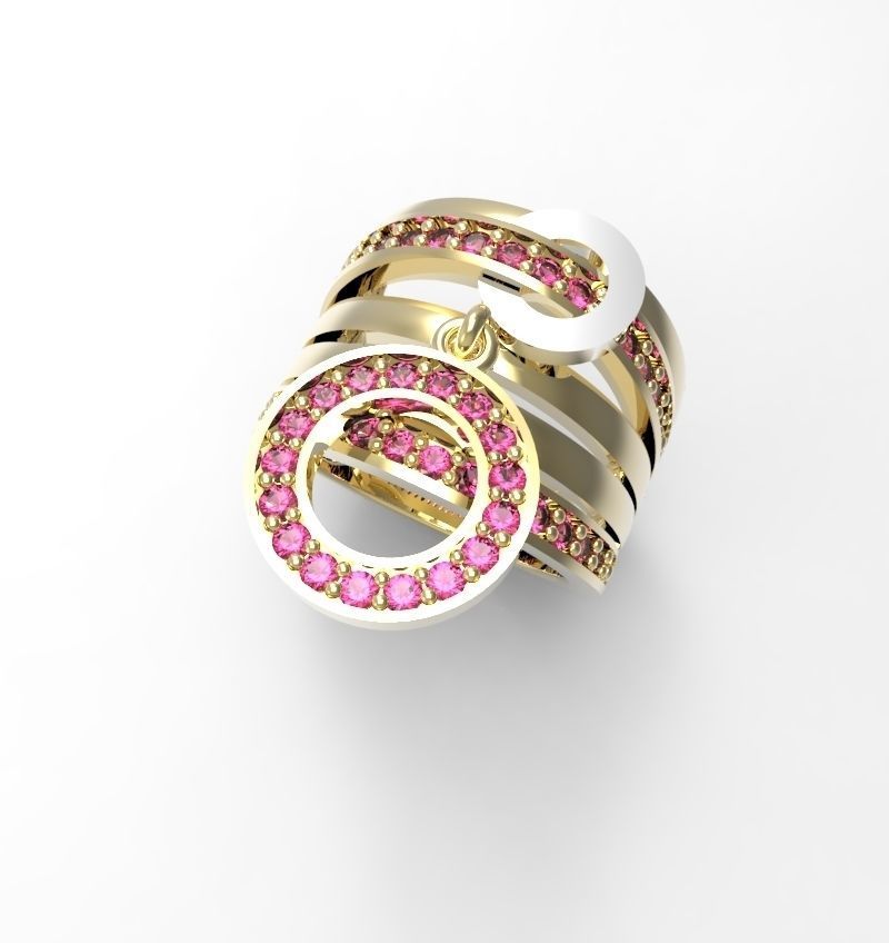 anello unico gioielli bella alla moda cerchio aristocratico anelli 3D print model - Mito3D