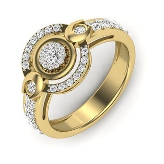 unico squillare gioielleria anelli stampabile oro argento diamante nozze gioiello Fidanzamento brillante moda gemma design 3d print model - Mito3D