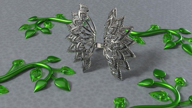 unique ring angel wings 2020 gold silver model sculpture beautiful new art jewelery jewelry rings 3d print model - Mito3D