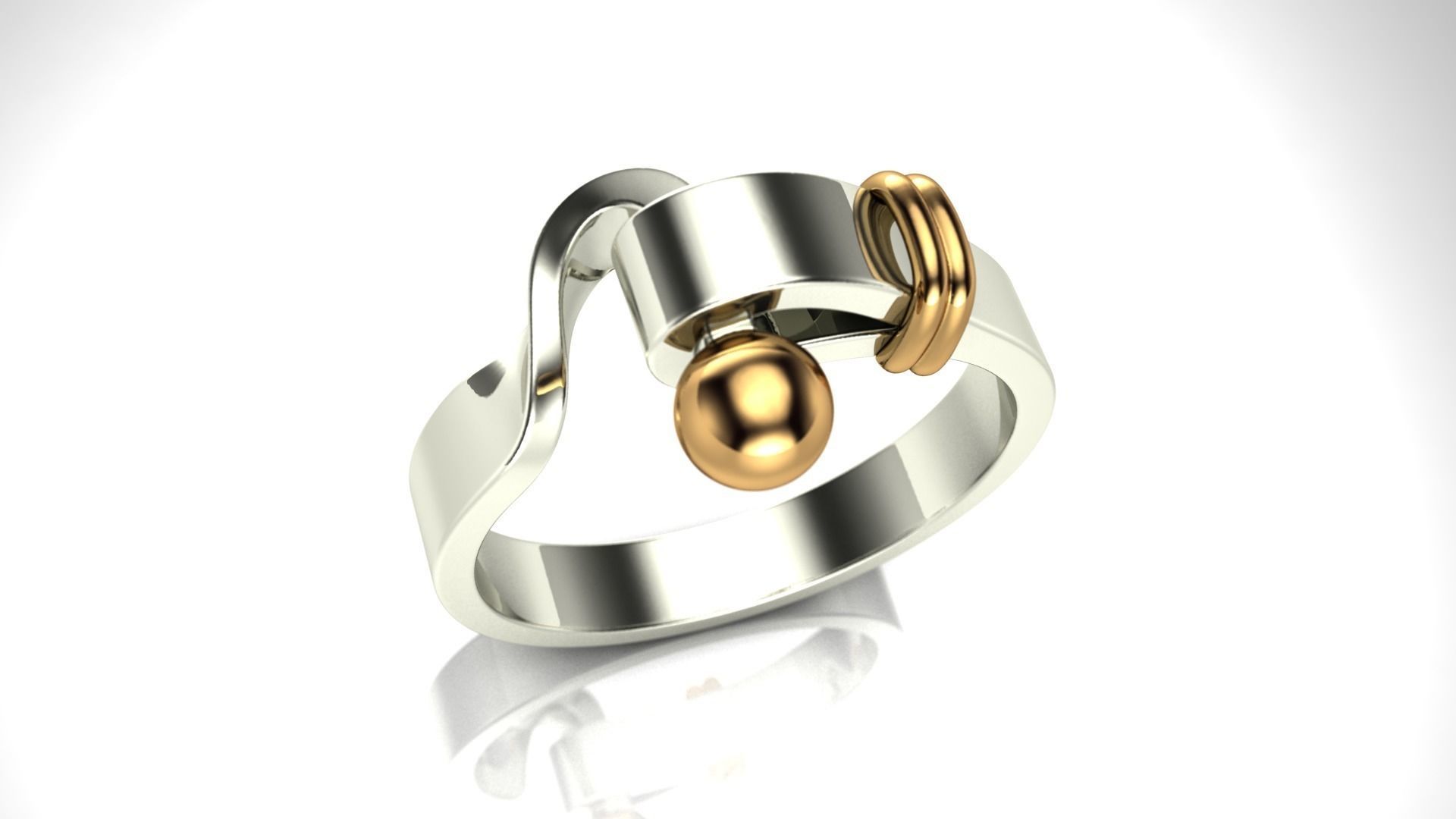 einzigartige ring-design - 2 Schmuck 3d design diamond Gesicht Mädchen gold Anhänger ring Ringe rose rubies ruby Silber sterling weiß Frau gelb 3D print model - Mito3D