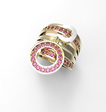 anneau unique bijoux belle de l'anneau à la mode le cercle aristocrate les anneaux 3d print model - Mito3D