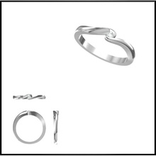 unique solitaire bagues de rhinocéros la conception bijoux personnalisée bague fiançailles l'anneau les anneaux imprimable mariage fichier stl jcd 3d print model - Mito3D