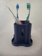 unique tooth brush paste holder drip tray bathroom tidy toothbrush teeth toothpaste bath clean house 3d print model - Mito3D