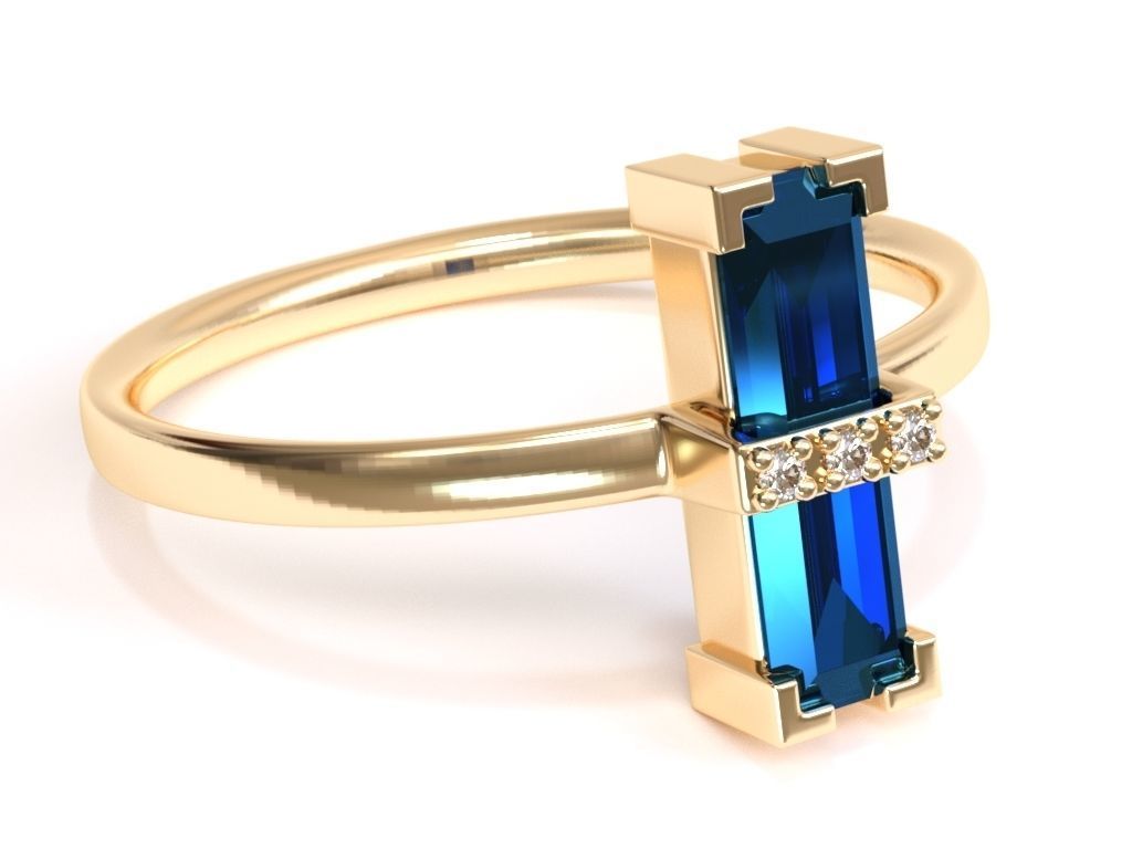 unique tourmaline bague bijoux la de l'anneau joyau les anneaux imprimable l'engagement mariage l'émeraude baget en diamant anneau mode fiançailles engagem brillant gem d'argent 3D print model - Mito3D