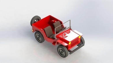 vereinigt Armee Jeep 3d Spielzeuge Spiele Spielzeug 3d print model - Mito3D