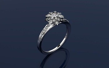 universo noivado anel jewelry 3d an 476 luxo joalheria moderno imprimível Projeto precioso diamante jóia moda brilhante engagem ouro beleza 3d print model - Mito3D
