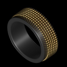 universo oro anillo cobre cromo abs esferas joyería joya anillos 3d print model - Mito3D