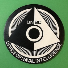 unsc office naval intelligence logo coaster oni spy halo game gamer gaming videogames drinkware barware homeware bar drink house accessories 3d print model - Mito3D