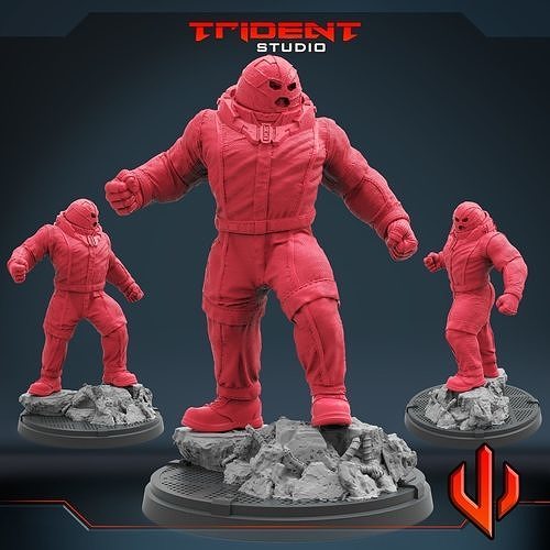 unstoppable muscleman miniature art toys miniatures sculptures tabletop games board 3D print model - Mito3D