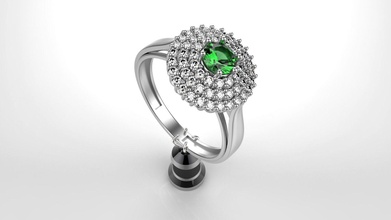 untraj ring jewelry rzrady jewellery diamond rings 3d print model - Mito3D