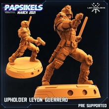 apoyo leones guerrero ciencia ficción cyberpunk 3dprint juegos mesa coleccionables miniaturas juguetes 3d print model - Mito3D