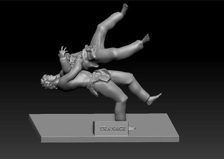 Wasser nage Judo Schlüssel Charakter Körper Stärke Fitnessstudio Flexibilität Kunst Skulpturen 3d print model - Mito3D