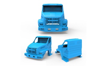 ural kamyon kabin gaz 2016 araç araba otomobil yazdırılabilir sanayi eksenel vücut taksi hobi kendin yap otomotiv 3d print model - Mito3D