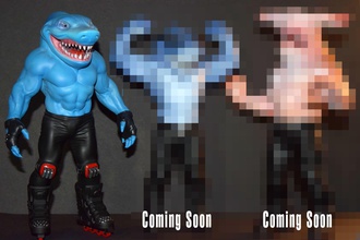 urban roller blading sea predator shark 3dprint toys statue brutikong art sculptures 3d print model - Mito3D