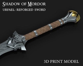 urfael sword reforged - shadow of mordor talion 3d printable weapon fantasy lord rings prop replica print games toys cosplay costume 3d print model - Mito3D