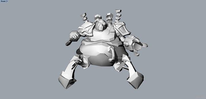 urgot lega leggende barone nashor animale mostro arte desing lol futuristico cyborg illustrazione 3d print model - Mito3D