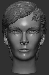 Ursa Superman 2 1982 sculpture femelle buste tête 3d impression prêt modèle imprimable portrait statue encadrement Galerie art sculptures 3d print model - Mito3D