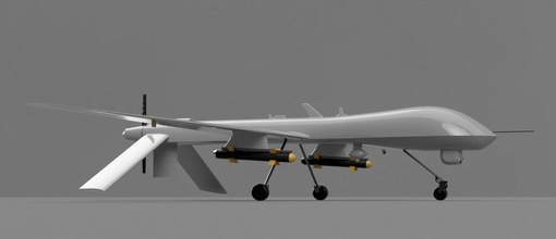 us-predator-uav airplane flight military aircraft vehicle blueprint aviate airport air sky samsonite travel science engineering 3d print model - Mito3D
