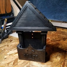 us posta kutusu 1800 ahşap i̇leti retro antik dış mekan ev halkı kullanılabilir işlevsel paket nostaljik aile banliyö eski kutu 3d print model - Mito3D