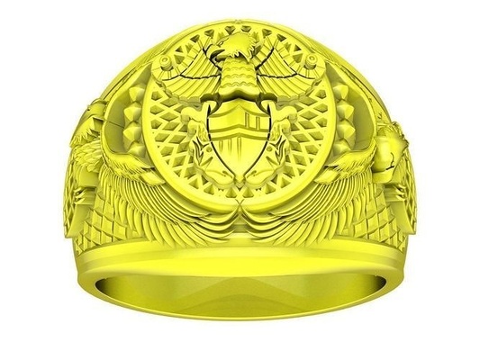 estados unidos ejército águila hombres anillo 4412 joyería joya moda accesorios oro diamante hombre diseño anillos 3d print model - Mito3D