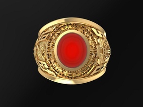 usa army ring 203 jewelry fashion accessories gold diamond man men woman women unisex design rings 3d print model - Mito3D
