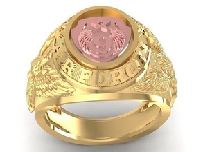 usa army ring 2839 jewelry fashion accessories gold diamond man men design rings 3d print model - Mito3D