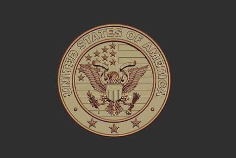 Amerika Birleşik Devletleri Ordu emekli asker Amerikan vatansever bayrak logo amblem sembol Sanat işaretler logolar 3d print model - Mito3D