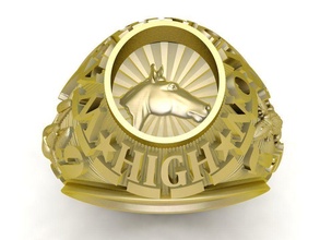 etats unis cheval bague 1587 bijoux mode accessoires or diamant homme hommes conception feng shui anneaux 3d print model - Mito3D