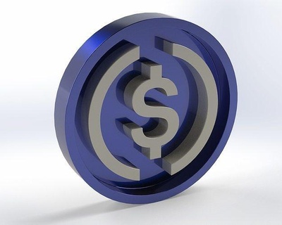 usdc 3d Bölüm stl Iges Yazdır model eth yazdırılabilir madeni para kripto Ethereum 3dprint logo Sanat tasarım 3dartdesign paralar Rozetler btc bitcoin eterium kordon 3d print model - Mito3D