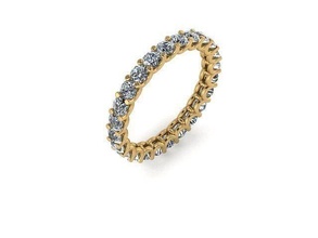 ushape ring 1 3mm Taille 60 bijoux bague femmes diamant or mode bande anneaux 3d print model - Mito3D