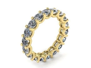 ushape ring 1 3o4 mm Talla 50 joyería joya anillo mujer diamante oro Moda banda anillos 3d print model - Mito3D