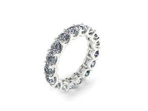 ushape ring1 3o4 mm size 46 jewelry ring women diamond gold fashion band rings 3d print model - Mito3D
