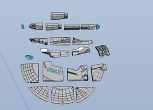 vengeance classe canon remonter vaisseau spatial sci espace navire étoile randonnée loisir réparer diy 3d print model - Mito3D
