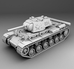 urss tanque kv 1 guerra ww2 arma Alemania 3dmodel 3dprinting juegos juguetes lucha militar 3d print model - Mito3D