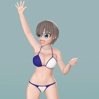 uzaki Hana 02 chan wa Asobitai anime kız manga karakter sugoi kapalı Yazdır 3d aksiyon şekil Sanat heykeller 3d print model - Mito3D