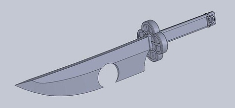 uzui tengen kılıç monte edilebilir gotik iblis avcısı hashira uzuitengen tanjirou inosuke zenitsu çelik demir retro fantezi bıçaklı silah oyunlar oyuncaklar 3d print model - Mito3D