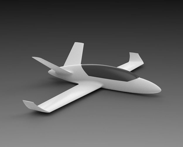 v 33 aeronave bosquejo avión rc 3dprint 3dprinting pasatiempo bricolaje diy 3D print model - Mito3D