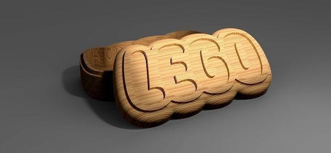 carved lego boîte eps svg cnc routeur récipient espace rangement décoration biscuit bijoux bois vcarve graveur usinage maison décor 3d print model - Mito3D