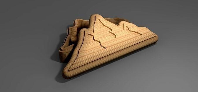 v carved montagna scatola eps svg cnc router contenitore Conservazione decorazione biscotto gioielleria legna vcarve sciare incisore lavorazione Casa arredamento 3d print model - Mito3D