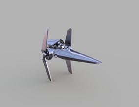 v-wing star wars fighter starwars ship spaceship vwing v wing 3d print space adventure action republic empire printable residential minifigure model games toys 3d print model - Mito3D