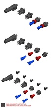 v5 mini upgrade kit voltes miniaction toy solidworks robot mecha retro games toys 3d print model - Mito3D