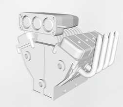 v8 motor rc wagen rahmen modell crawler herumtreiber hobby diy 3d print model - Mito3D