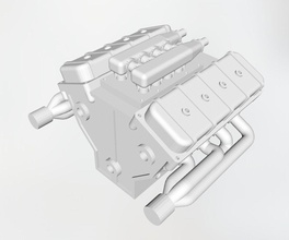 v8 moteur échelle modèle rc voiture loisir diy 3d print model - Mito3D