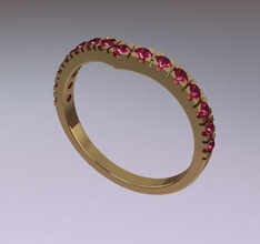 v diamond ring jewelry 3d rings jewellery diamonds italianstyle 3d print model - Mito3D