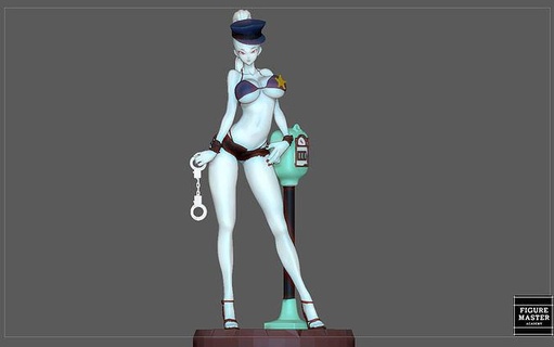vados police girl statue dragonball anime character vikini pretty cute female art sculptures 3d print model - Mito3D